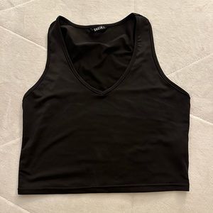 Black Shein Cropped Tank Top